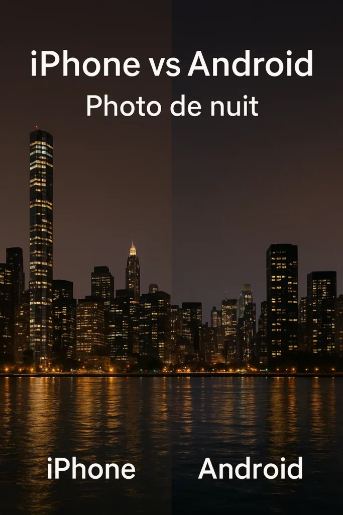 iPhone vs Android photo de nuit