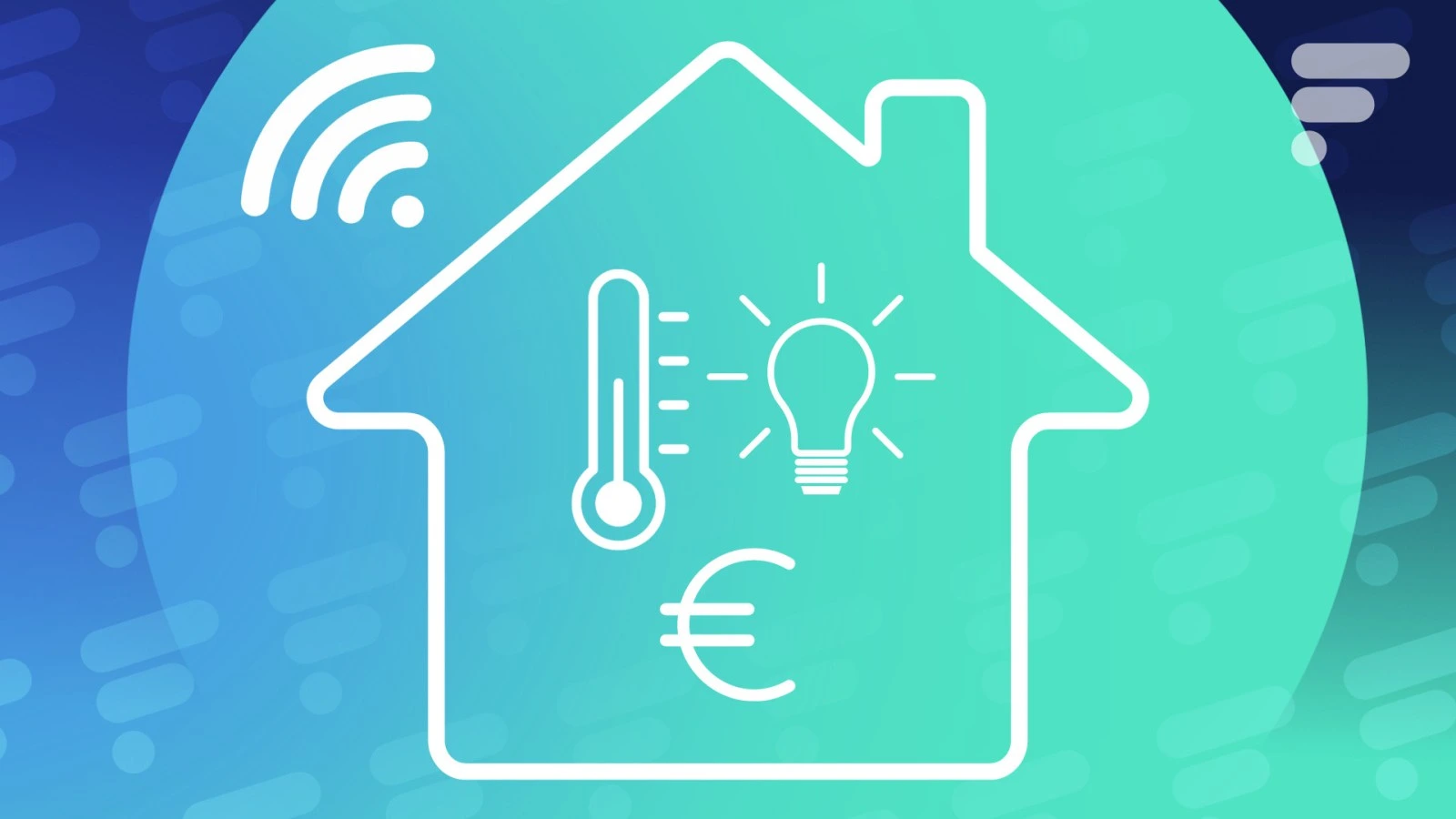 Maison connectée économie énergie avec thermostat et éclairage intelligent