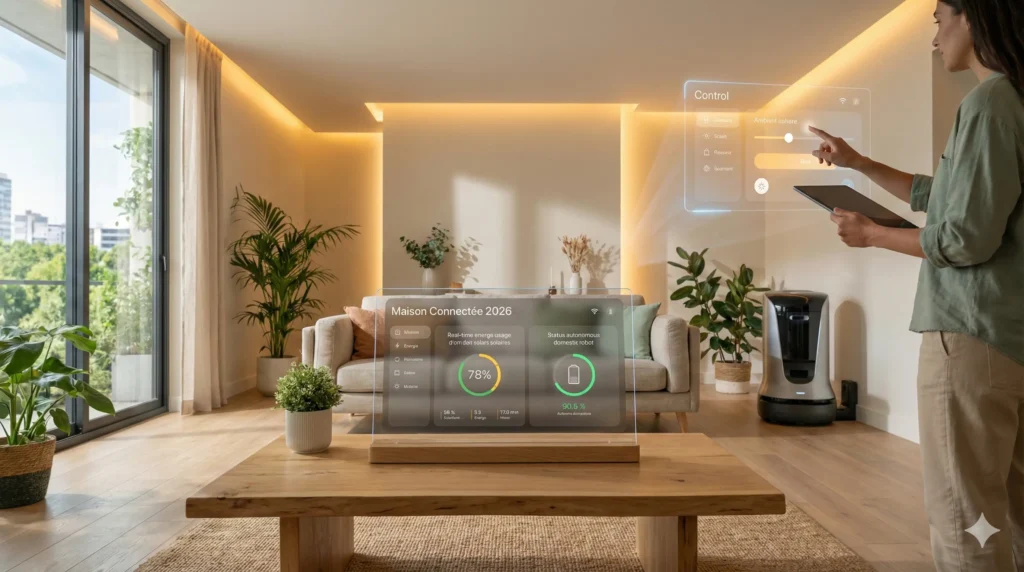 Installation domotique intelligente pour une maison connectée 2026 performante.