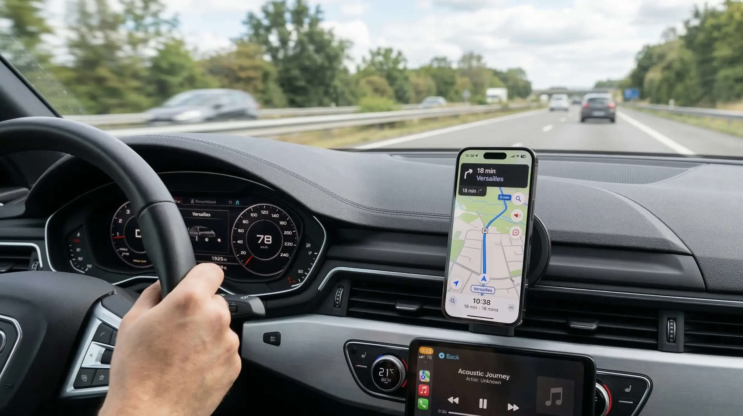 Support telephone voiture magnetique