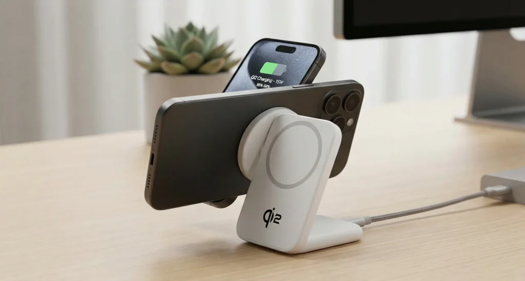 chargeur sans fil qi2 avec alignement magnetique